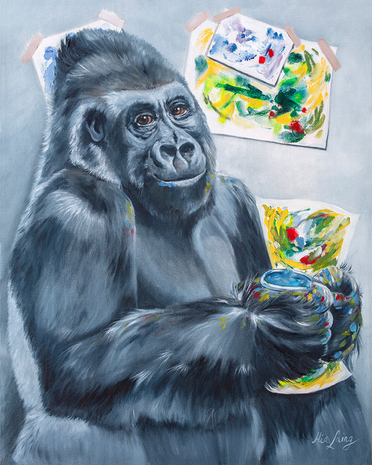 The One and Only Ivan original artwork by Mia Laing