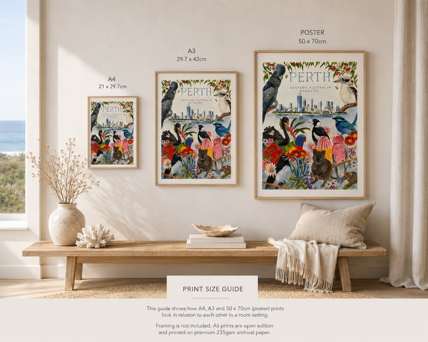 Perth - Boorloo Western Australia OPEN EDITION PRINT