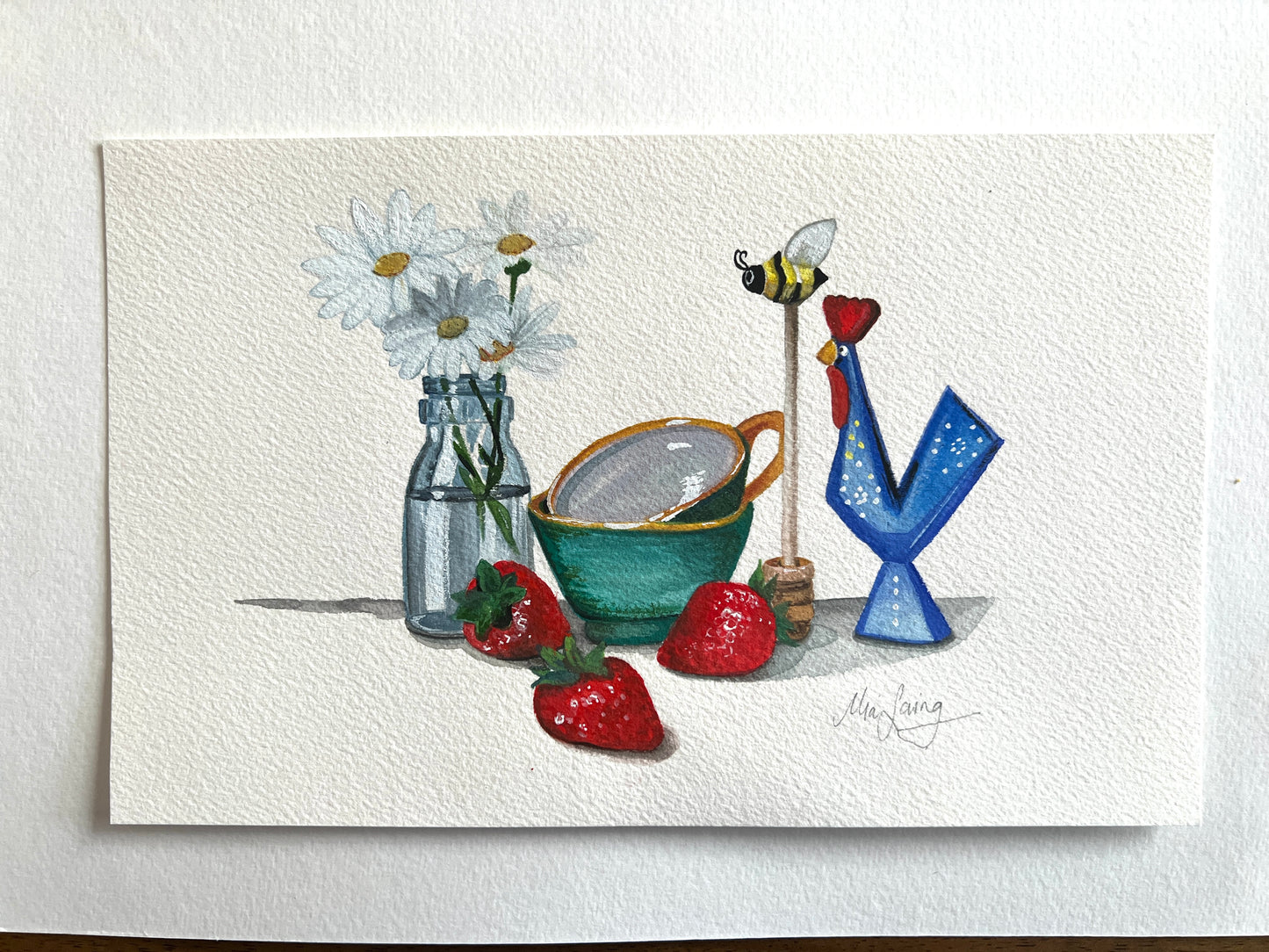 Honey Bee and the Rooster Little Things Art