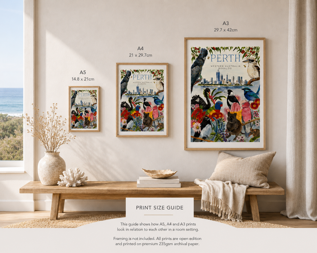 Perth - Boorloo Western Australia OPEN EDITION PRINT