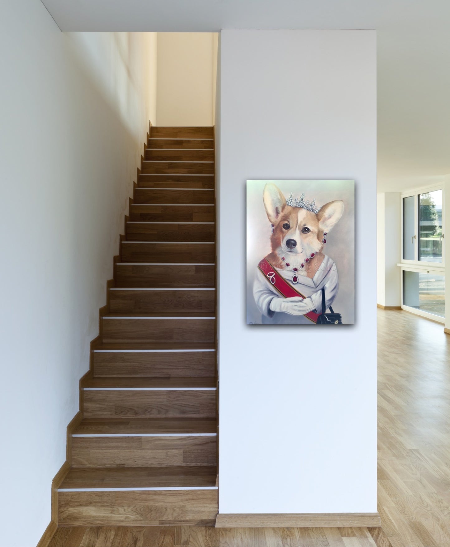 Elizabeth Queen Of The Corgi - Fine Art Print