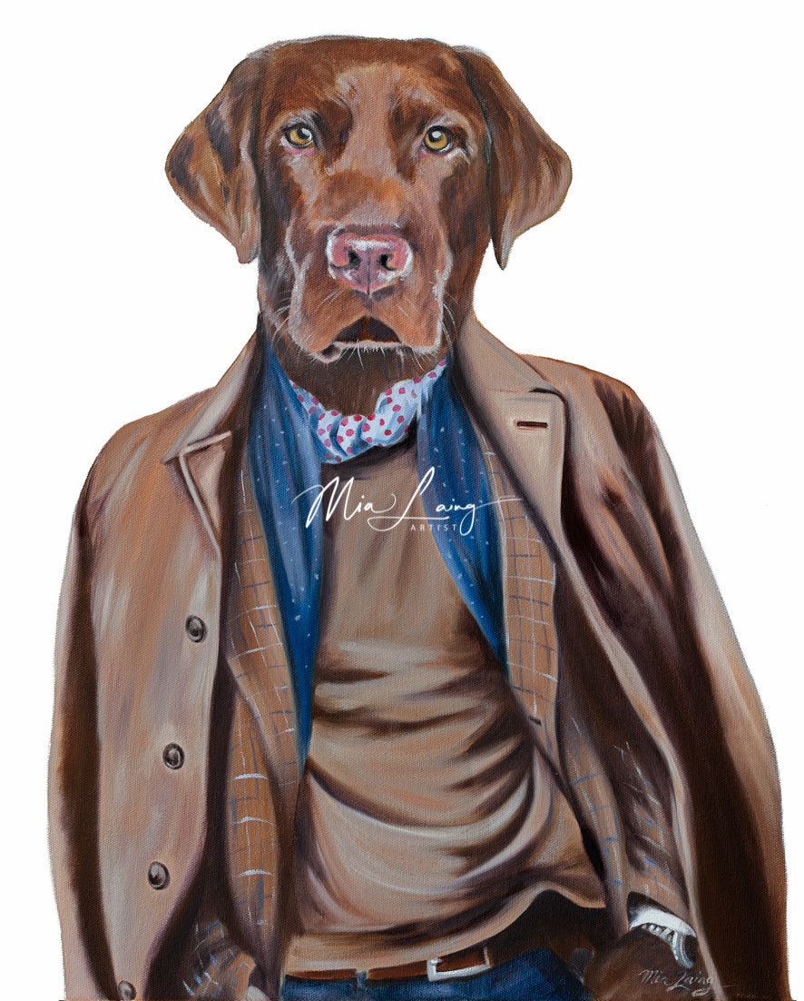 Esquire In His Lab Coat - Fine Art Print