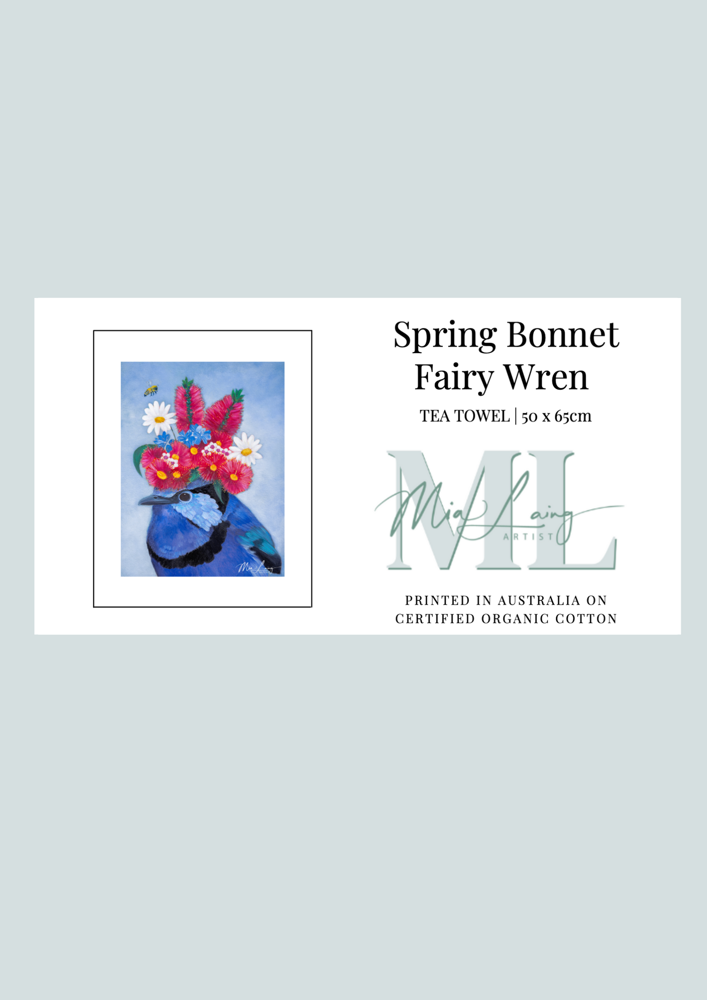 Teatowel - Spring Bonnet Fairy Wren
