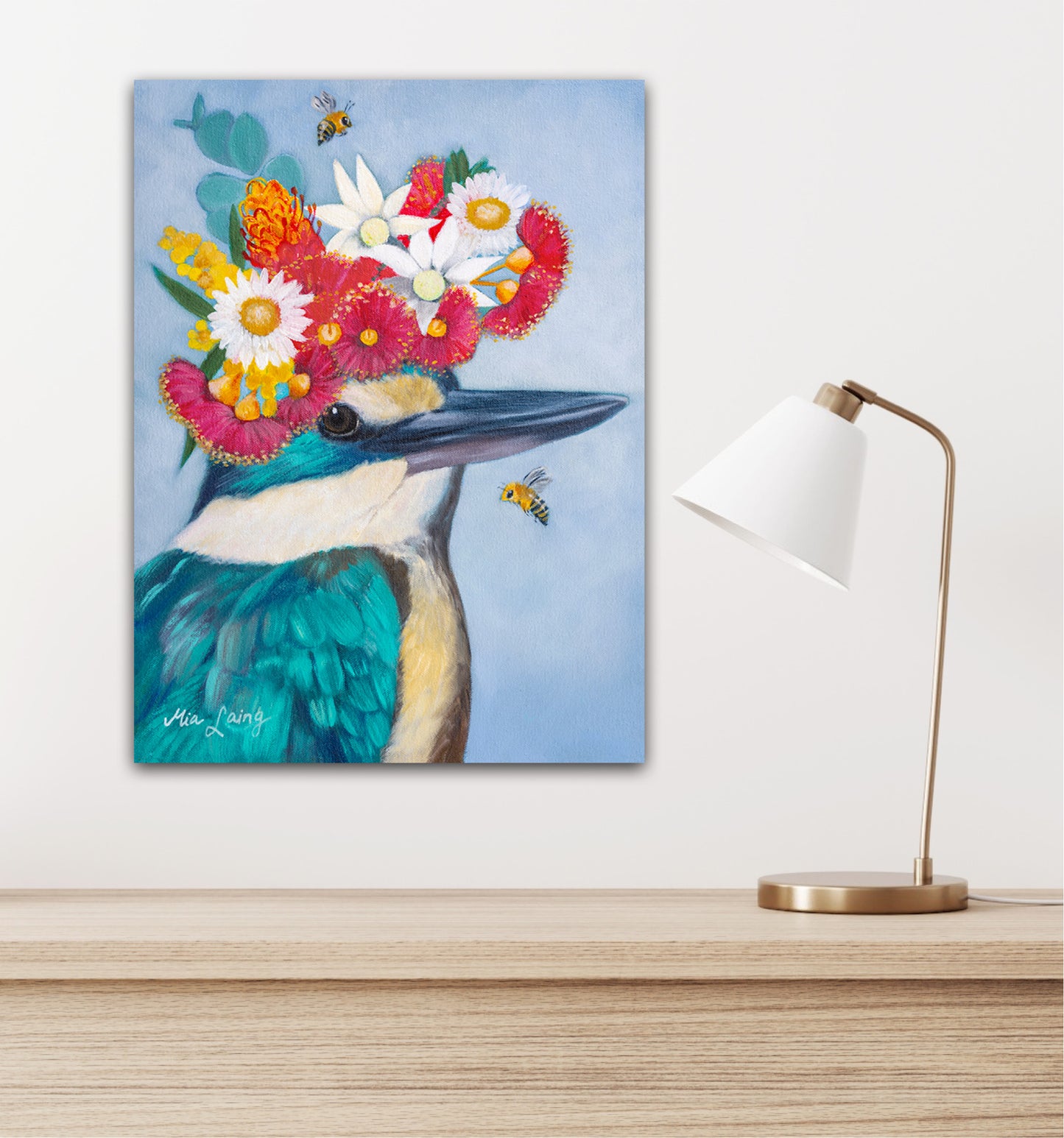 Spring Bonnet Kingfisher Print