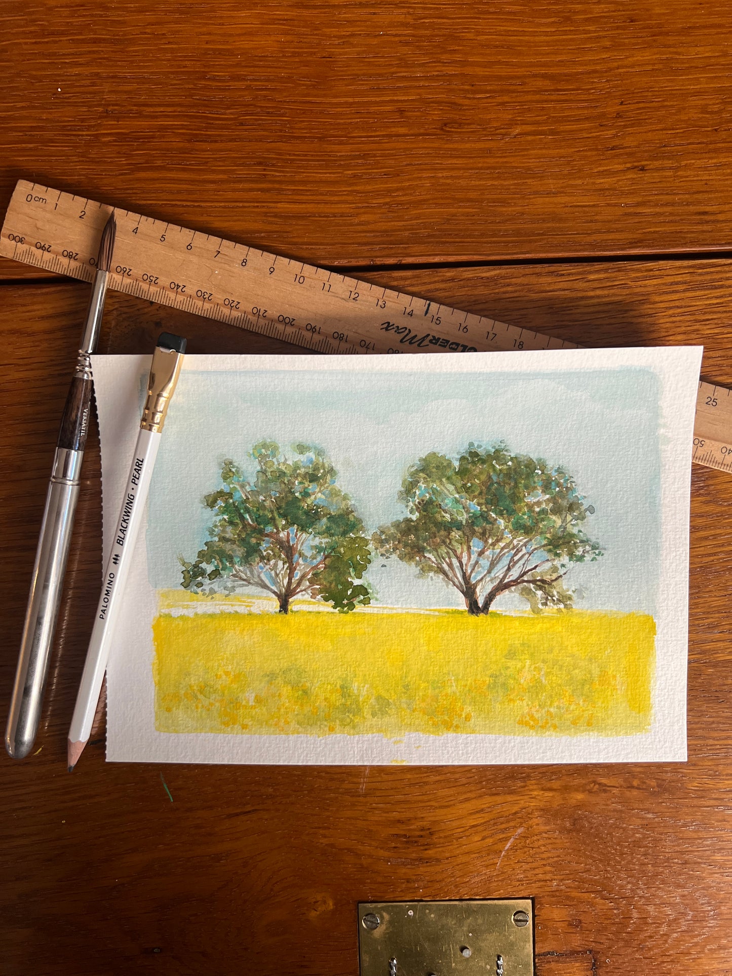 Little Paintings, Big Places - Gold and Green