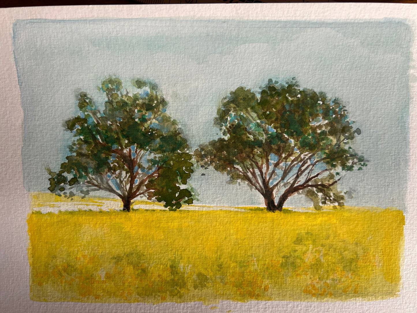 Little Paintings, Big Places - Gold and Green