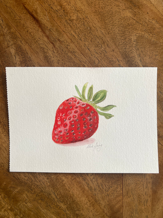 Little Gouache Auction - Strawberry