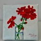 Little Things - A Little Painting Collection - Bold Red Geraniums