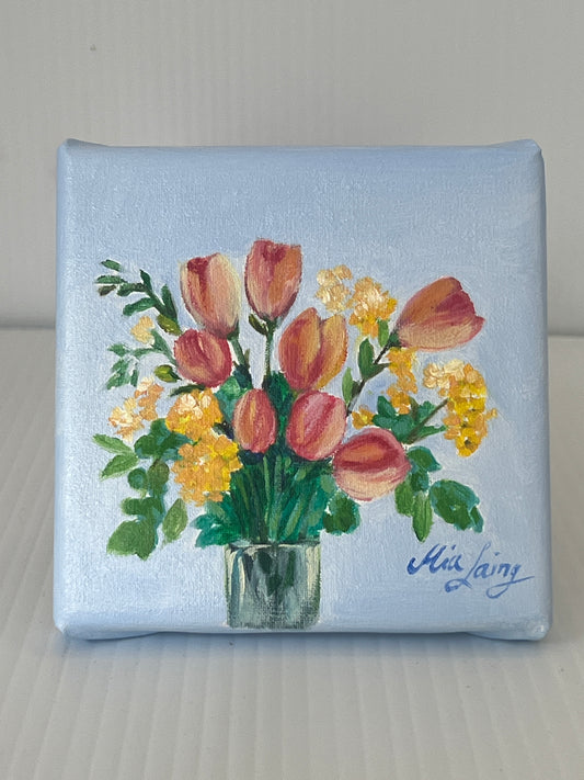 Little Things - A Little Painting Collection -Pink Tulips