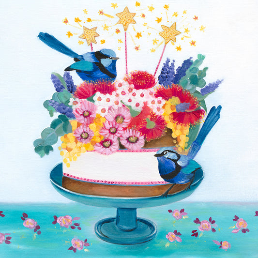 Birthday Wrens  - Fine Art Print