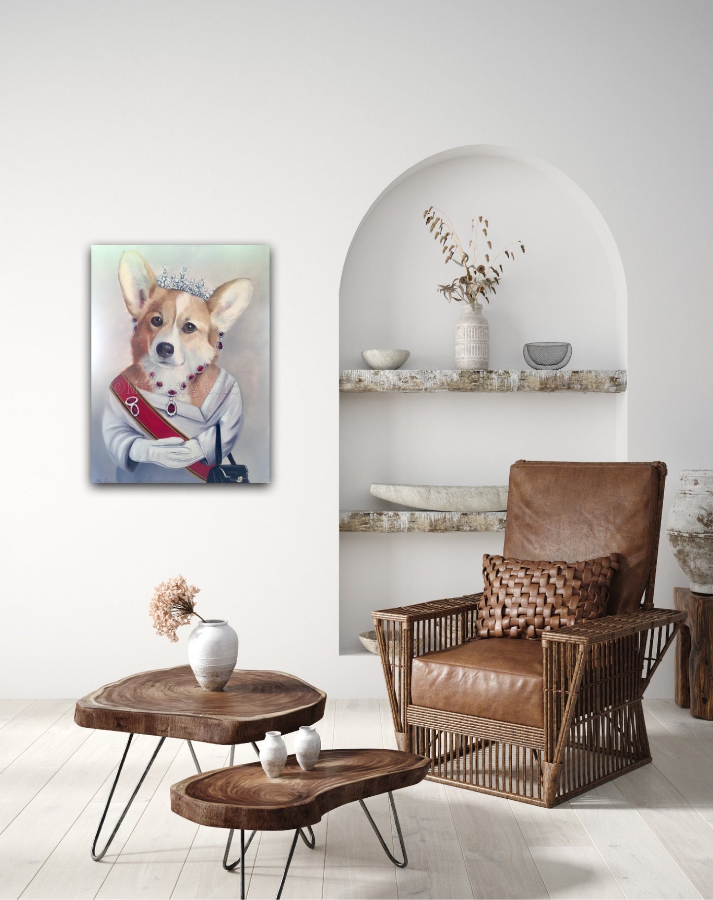 Elizabeth Queen Of The Corgi - Fine Art Print