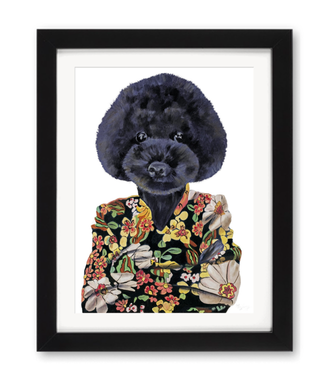 Flower Power Poodle - Fine Art Print