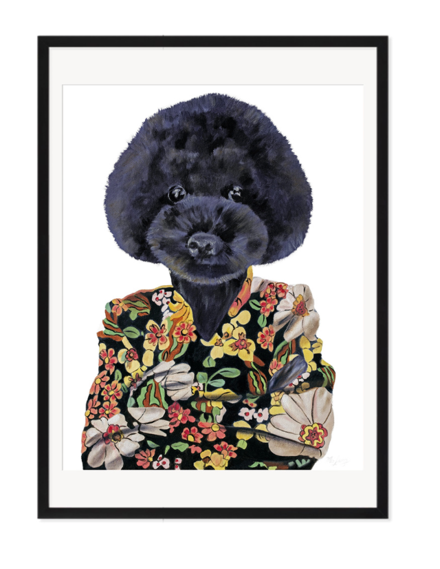 Flower Power Poodle - Fine Art Print