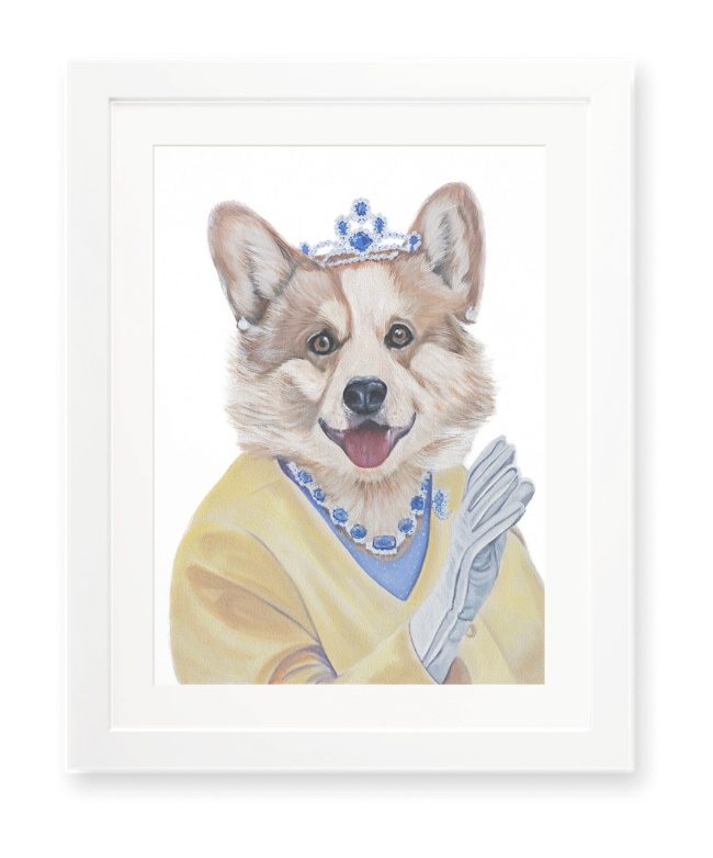 Corgi Queen - Fine Art Print
