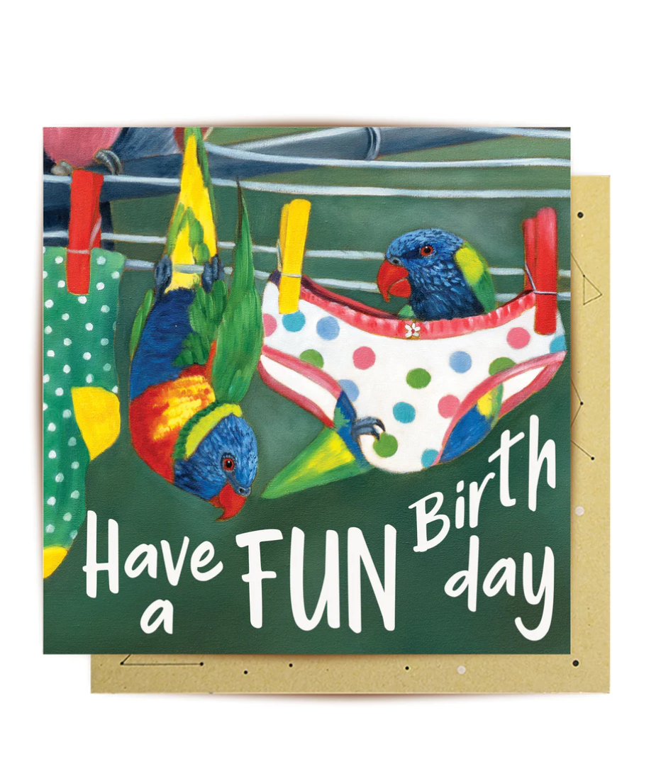 Greeting Card Funny Lorikeets