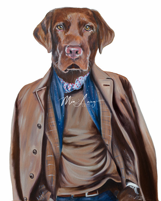 Esquire In His Lab Coat - Fine Art Print